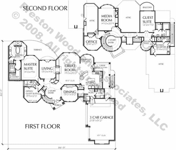 Two Story House Plan D0139