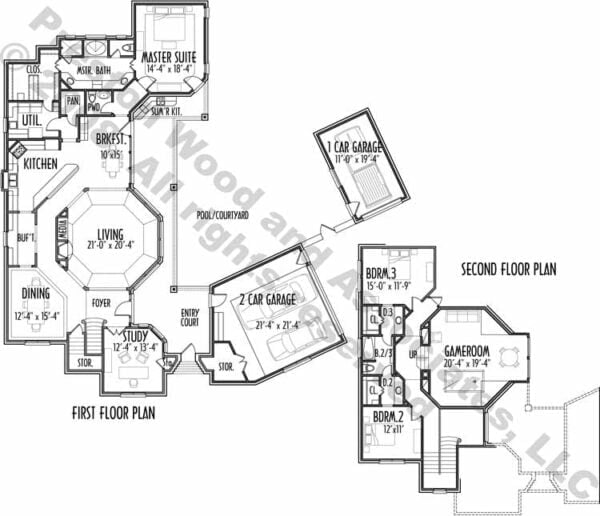 Two Story House Plan C6283