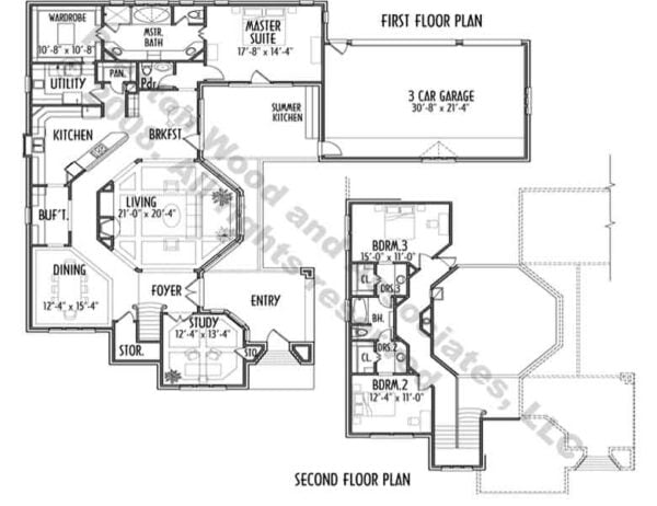 Two Story House Plan C6206