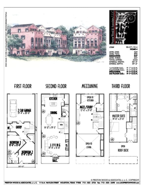 Duplex Townhome Plan C8271 u4