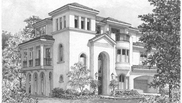 2 1/2 Story Urban House Plan D1109