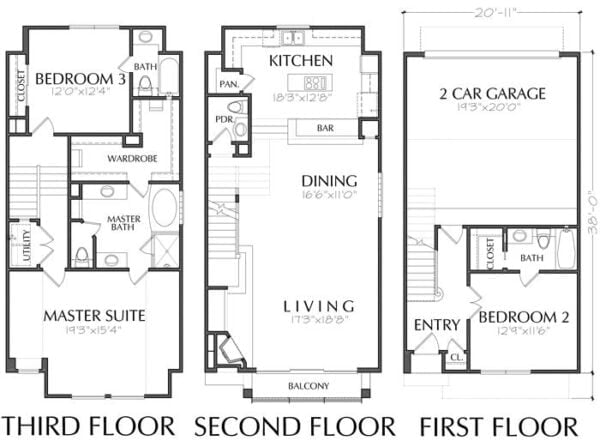 Townhouse Plan D2272-2071