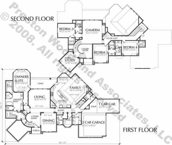 Two Story House Plan D1007