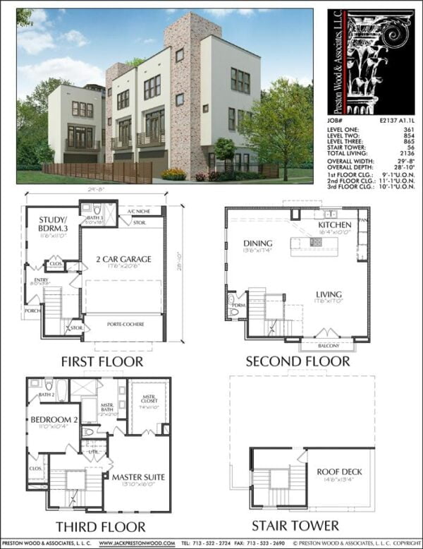 Townhouse Plan E2137 A1.1