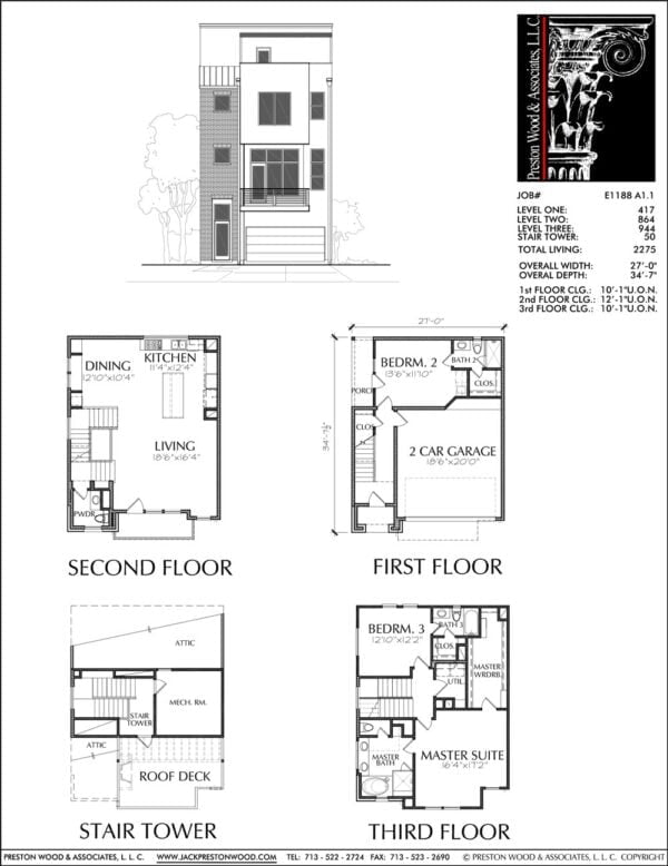 Townhouse Plan E1188 A1.1