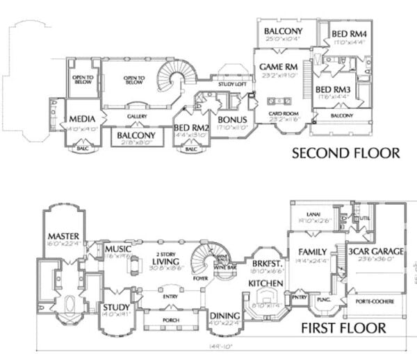 Two Story House Plan E0011