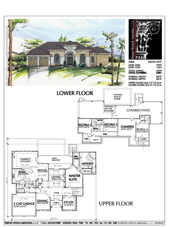 Two Story House Plan D6229