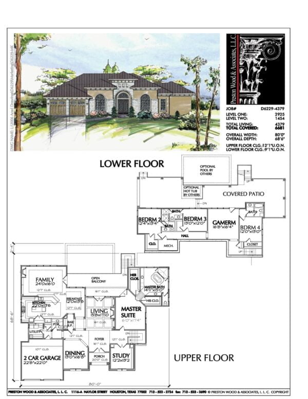 Two Story House Plan D6229