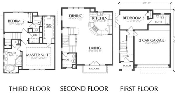 Townhouse Plan E0078 B