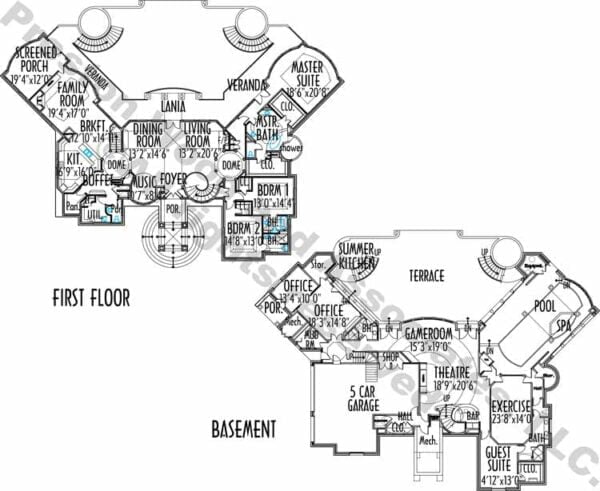 Two Story House Plan C3049