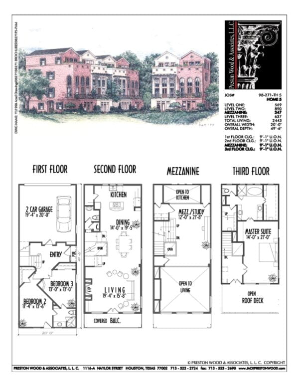 Duplex Townhome Plan C8271 u5