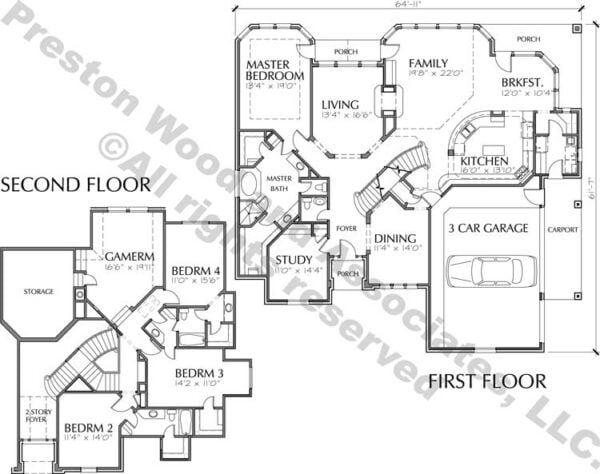 Two Story Home Plan bC8048 & C9028