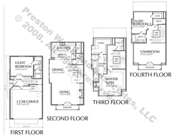 Duplex Townhouse Plan D5130 D9 & D10