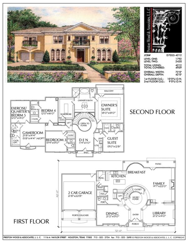 Two Story House Plan D7055