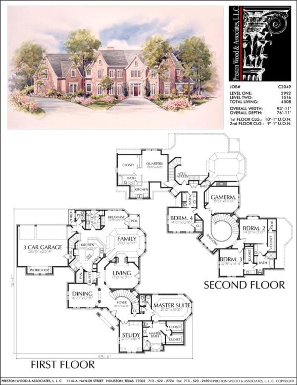 Two Story House Plan C2049