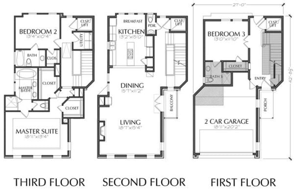 Townhouse Plan E0108 B1.3