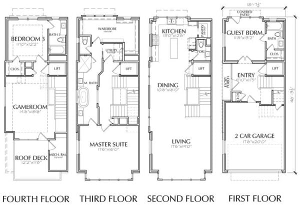 Townhouse Plan E3153 A1.1