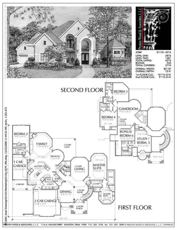 Two Story House Plan D1101