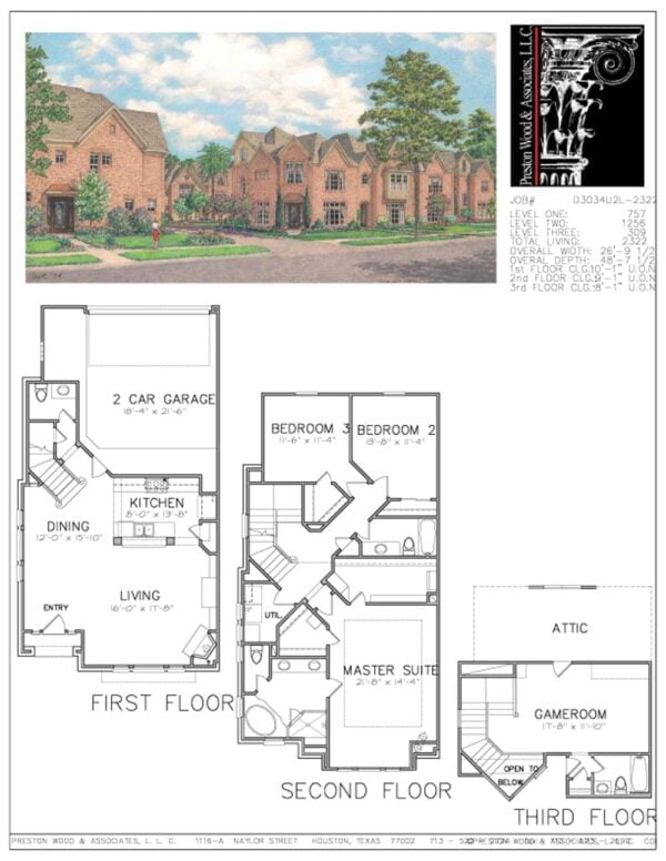 Townhouse Plan D3034 u2L