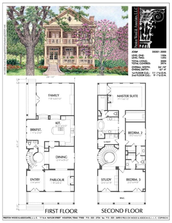 Narrow Home Plan D0301