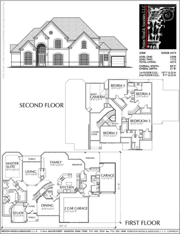 Two Story House Plan D2058