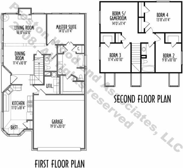 Two Story House Plan C4104