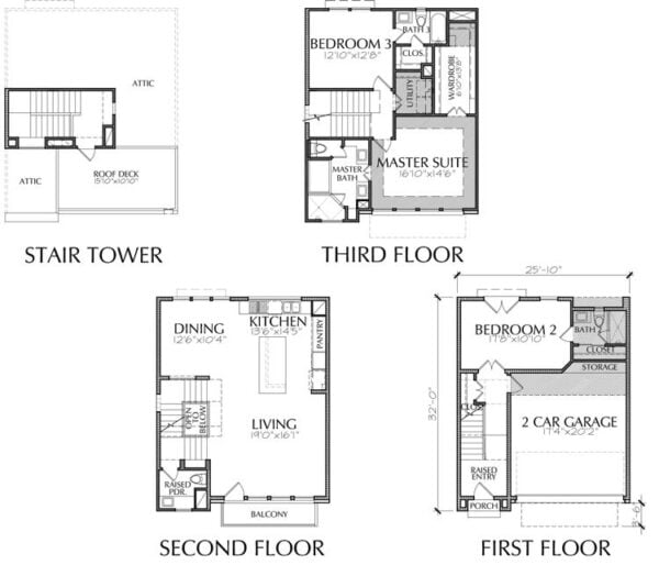 Townhouse Plan E2226 A1.3