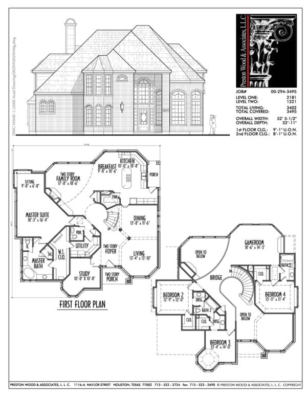Two Story House Plan D0294