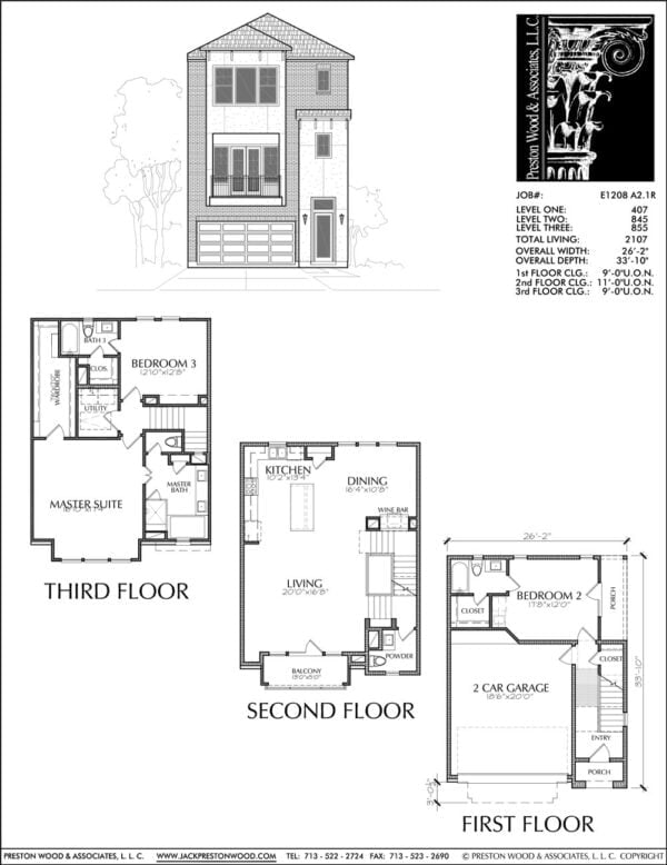 Townhouse Plan E1208 A2.1