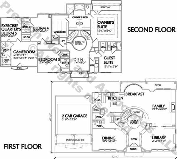 Two Story House Plan D7055