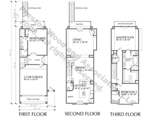 Duplex Townhome Plan D4040