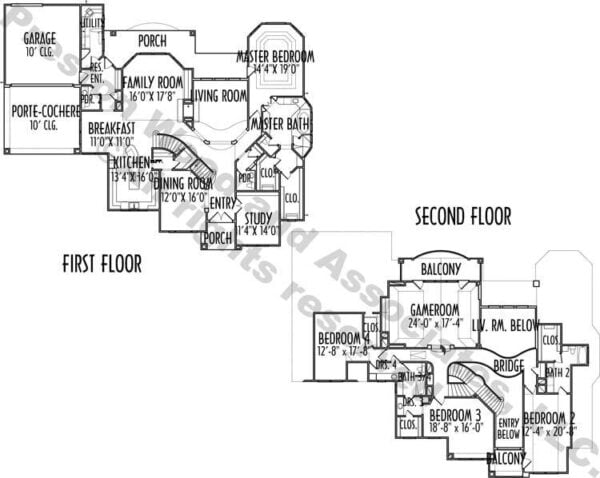 Two Story House Plan C4173