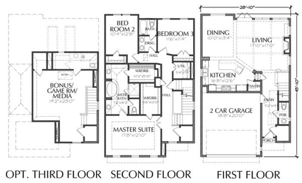 Townhouse Plan E1036 A1.1