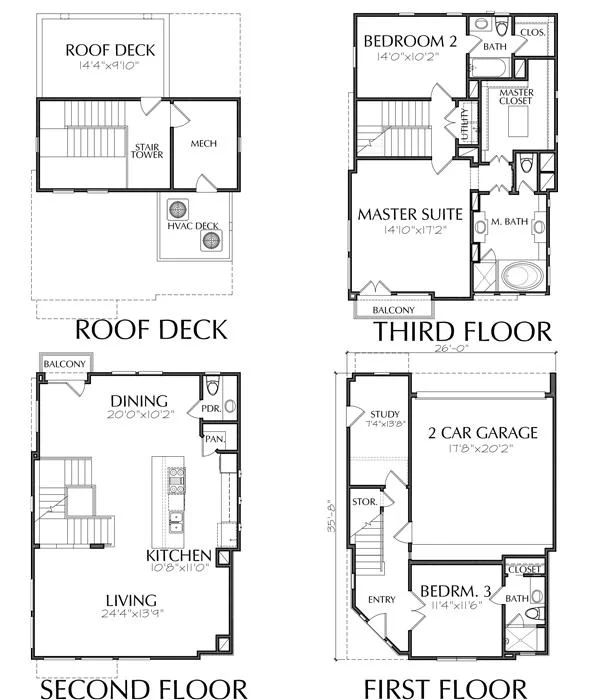 Townhouse Plan D6272 A2c