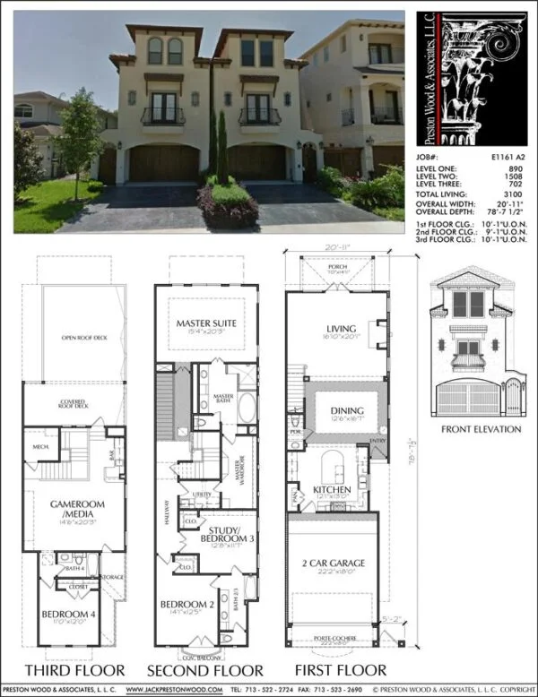 Townhouse Plan E1161 A2