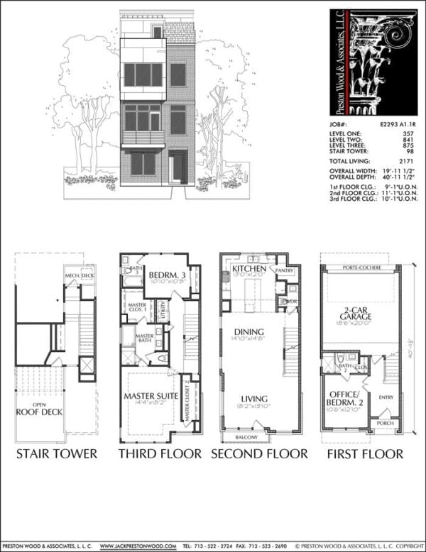 Townhouse Plan E2293 A1.1