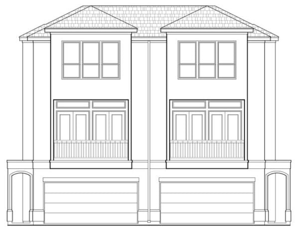 Duplex Townhouse Plan E2213