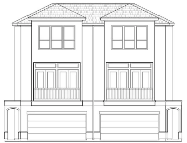 Duplex Townhouse Plan E2213