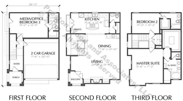 Duplex Townhouse Plan D6263 A