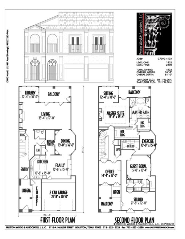 Urban House Plan C7290