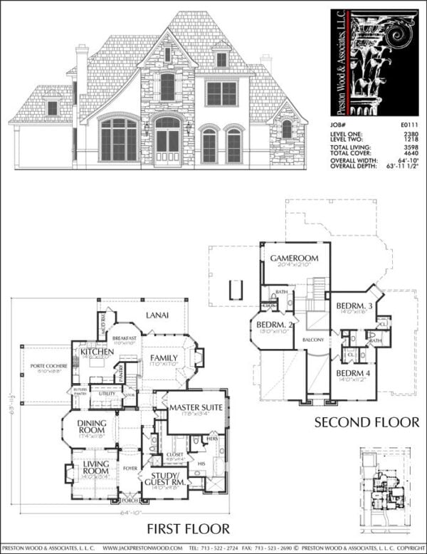 Two Story House Plan E0111