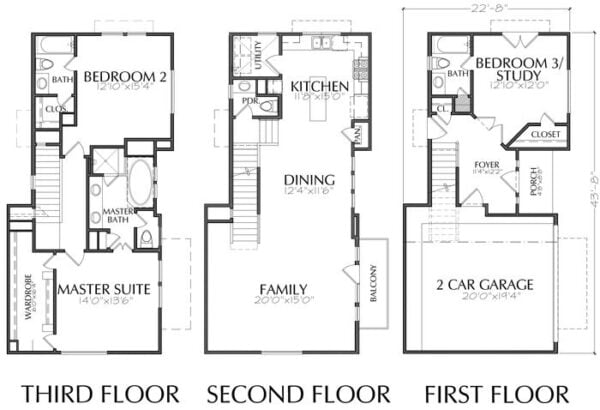 Townhouse Plan E0036 B