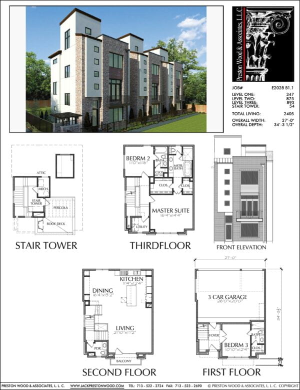 Townhouse Plan E2028 B1.1