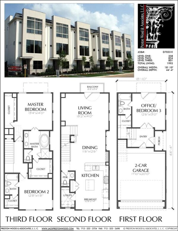 Townhouse Plan D7033 E