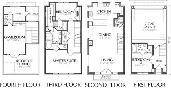 Townhouse Plan E0175 A1.1