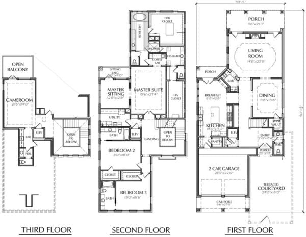 Two Story House Plan D5243