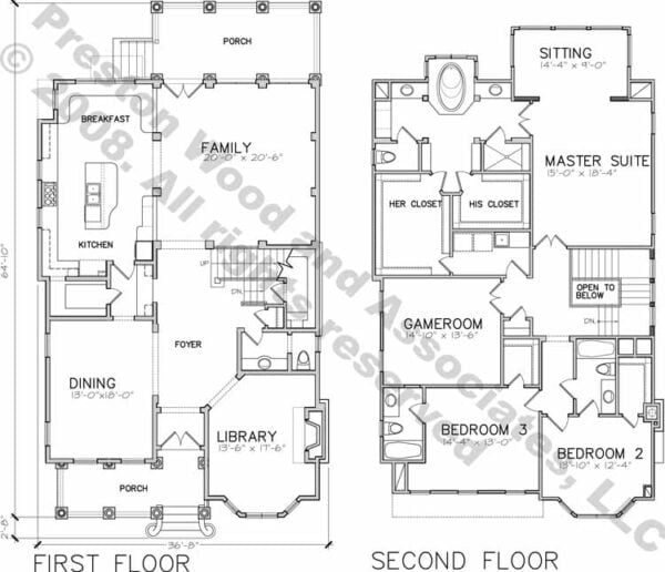 Two Story House Plan D5215