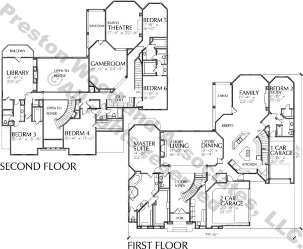 Two Story House Plan C7270