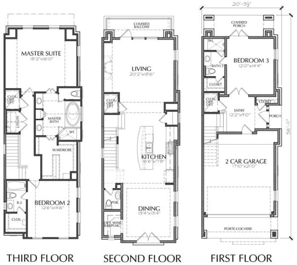 Townhouse Plan E1155 C1.2