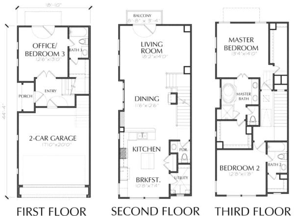 Townhouse Plan E4008 C1.1